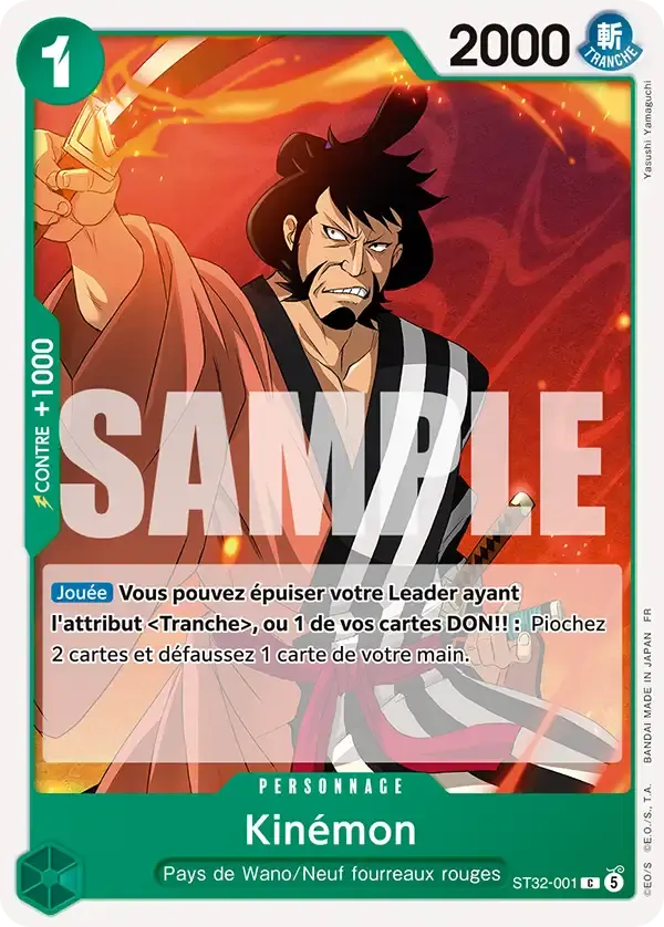 Kinémon — carte One Piece TCG ST32-001 (Roronoa Zoro)