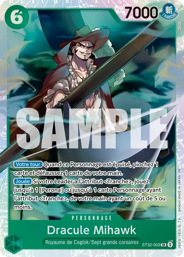 Dracule Mihawk — carte One Piece TCG ST32-003 (Roronoa Zoro)