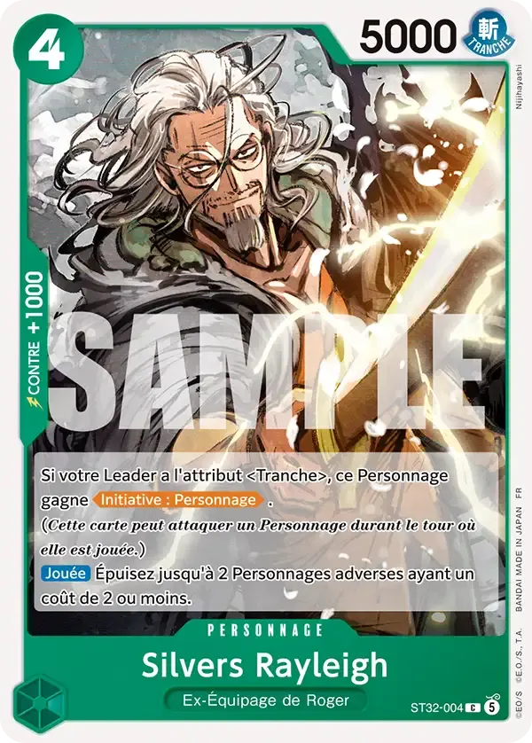 Silvers Rayleigh — carte One Piece TCG ST32-004 (Roronoa Zoro)