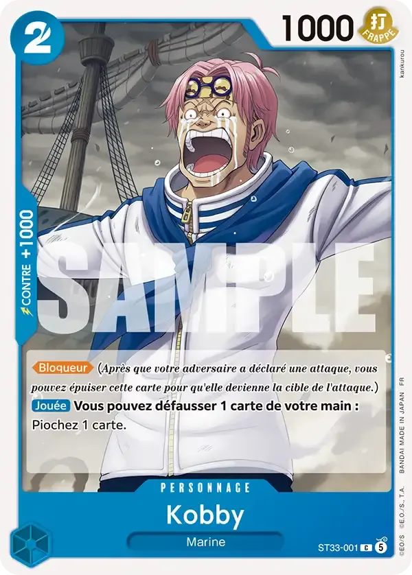 Kobby — carte One Piece TCG ST33-001 (Kuzan)