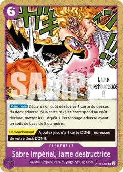 Sabre impérial, lame destructrice (OP11-081)