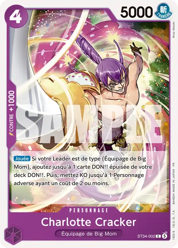 Charlotte Cracker — carte One Piece TCG ST34-002 (Charlotte Katakuri)