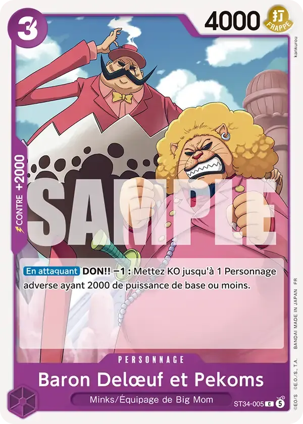 Baron Delœuf et Pekoms — carte One Piece TCG ST34-005 (Charlotte Katakuri)