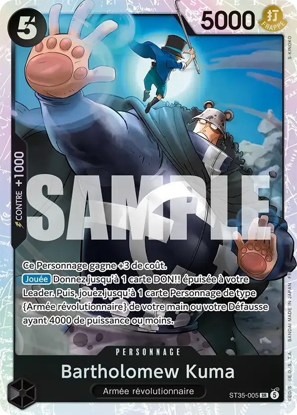 Bartholomew Kuma — carte One Piece TCG ST35-005 (Sabo)