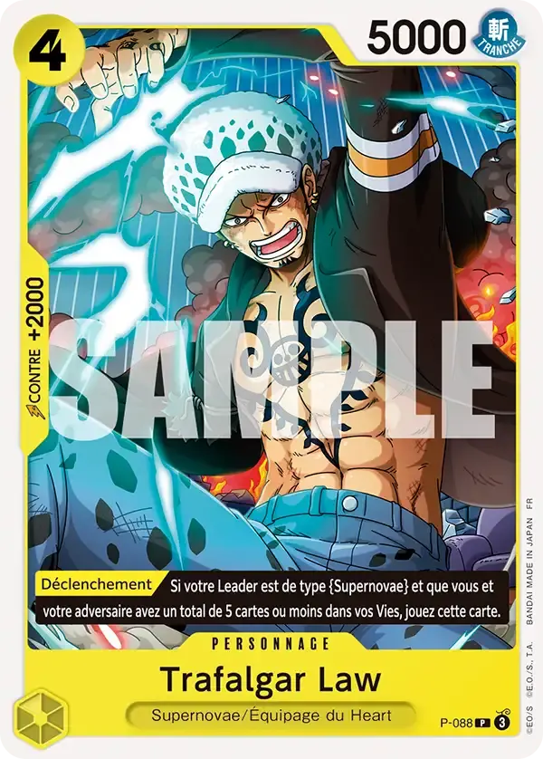 Trafalgar Law — carte One Piece TCG P-088 (Eustass "Captain" Kidd)