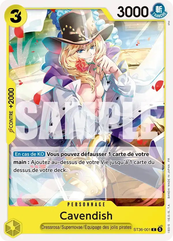 Cavendish — carte One Piece TCG ST36-001 (Eustass "Captain" Kidd)